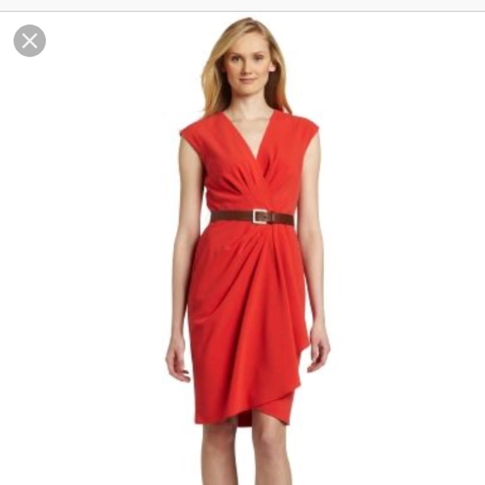 ANNE KLEIN Sunset orange Dress size 4 NWT